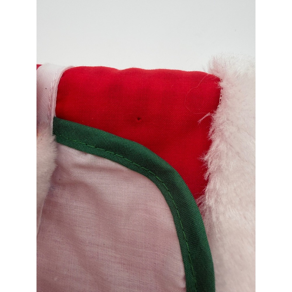 Vintage Mrs Claus Christmas Oven Mitt Red Gingham Check Holiday Kitchen Decor - Picture 3 of 5